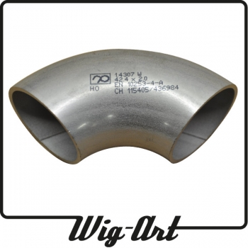 90° stainless steel elbow 42,4mm x 2,0mm - 1.4307